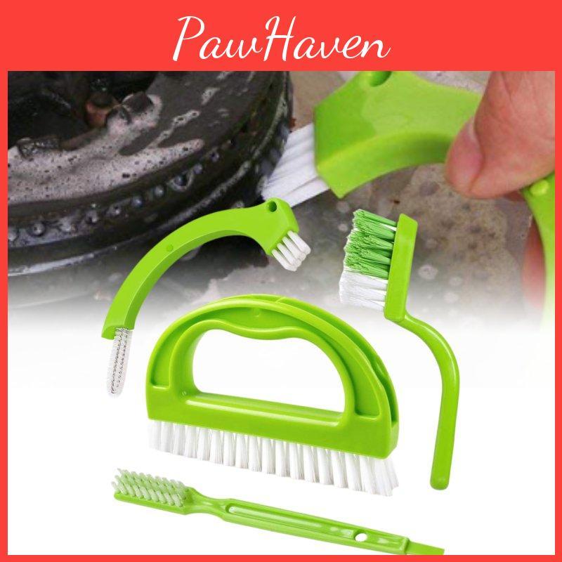 Bathtub Sink Tile Floor Crevice Brush Four Piece Set Plastic Tools Cleaning