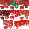 Snowman Snowflake Disposable Tablecloths Plastic Table Cover Christmas Tablecloth  Christmas