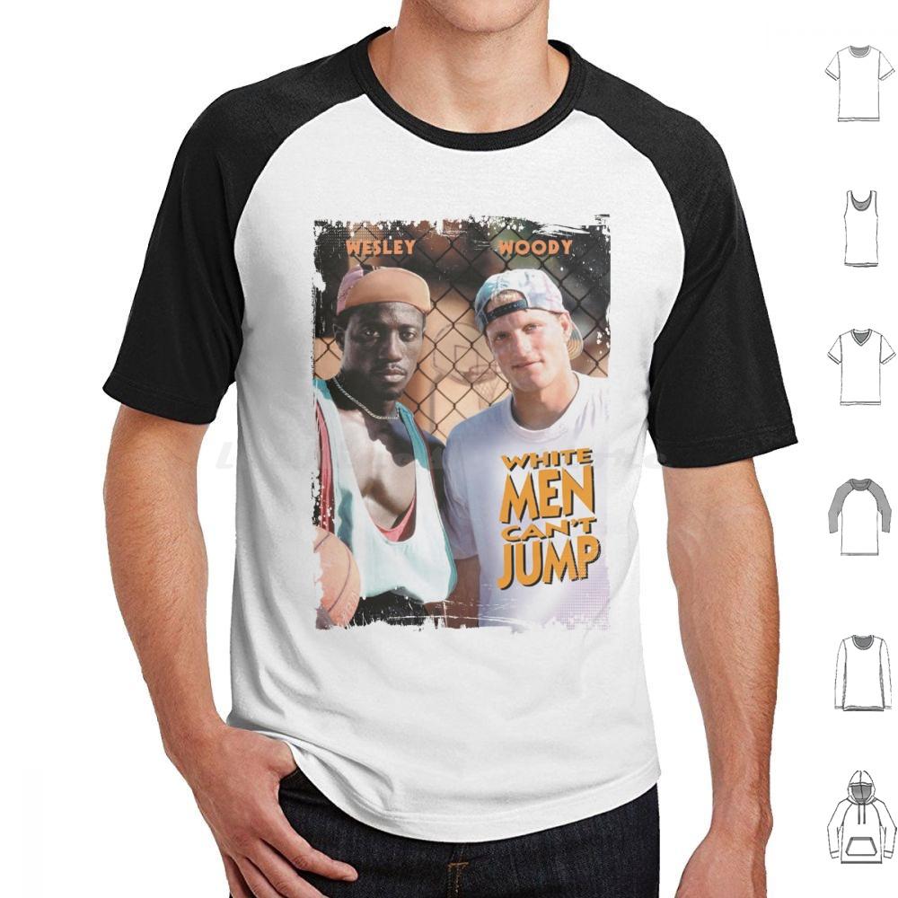 T-shirt White Men Cant Jump Cotone Uomo Donna Stampa Fai da te White Men Cant Jump Film di Pallacanestro Vintage Film anni '90 Nostalgia anni '90