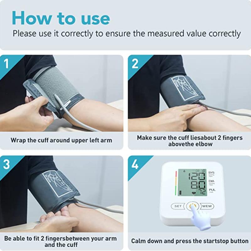 ASG Blood Pressure Monitor, Blood Pressure Machine Extra Large Cuff Upper Arm, BP Cuff Automatic Upper Arm with Range Large Cuff Groups for Home Use