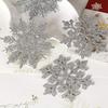 10Pcs Glitter Snowflake Christmas Ornaments  Tree Hanging Decoration 10cm