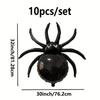20/10/5pcs Halloween Large Spider Balloon Black Foil Balloons Happy Party Decor for Kid Toys Globos Haunted Hous Horror Props