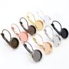 High Quality 8-25mm 10pcs French Lever Back Earrings Blank/Base,Fit 8-25mm Glass Cabochons,Buttons;Earring Bezels
