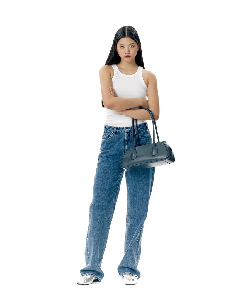 Ames-Worldwide Lungo Baguette Bag Greyish Navy (Am2Esuab49A)