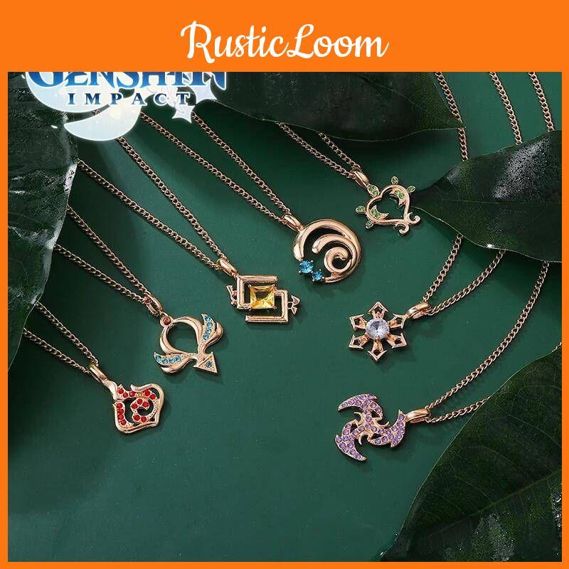 Stunning Genshin Impact Vision Necklace 18+2in Chain With 2-3cm Pendant