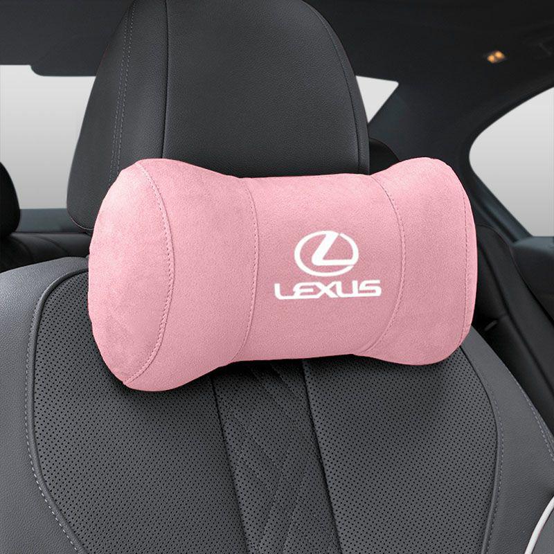 Car Seat Headrest Suede Neck Pillow For Lexus RX330 IS250 Ct200h ES300h RX350 IS300h Car Interior Removable Washable Headrest