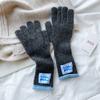 Style wool gloves knitted touch screen gloves women's autumn and winter warm macaron color relaxation gloves
