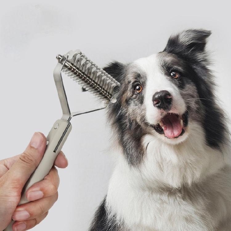 Multiuse Pet Massage Comb For Thick Furs Coat Quick Detangler Tool With Easy to Grip Handle Slicker Brush for Home Use
