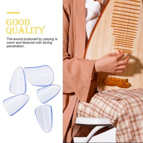STOBOK 5-Piece Pipa Nails, Pipa Nails for Pipa and Guzheng, Artificial Nails, Banjo Finger Picks, Professional Pipa Finger Picks, Pipa Accessories, Pi