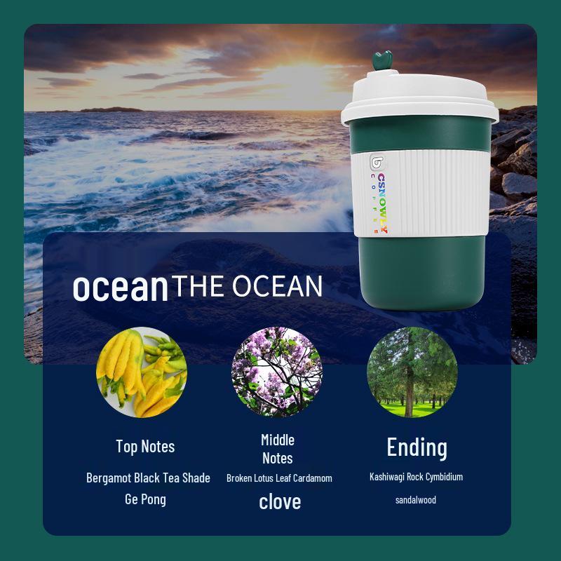 Car Coffee Cup Aroma Diffuser: Long-Lasting Essential Oil Fragrance, Odor Remover, and Freshener.