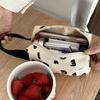 Letters Print Women Canvas Cosmetic Bags Cott Cloth Make Up Bag Pouch Little Handbag Clutch Travel Organizer Case For Girls