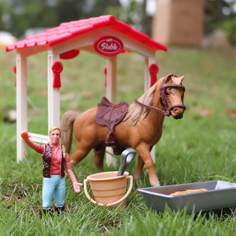 Educational Horse Grooming Playsets Feature Realistic Animal Models And Role Play Accessories For Group Activity
