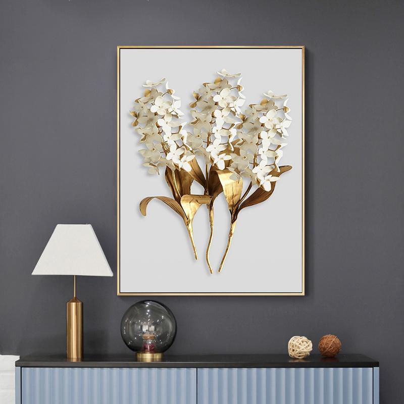 Modern Golden Leaf Poster Abstract Luxury Flower Wall Art Canvas Painting Nordic Print Wall Pictures for Living Room Decoration