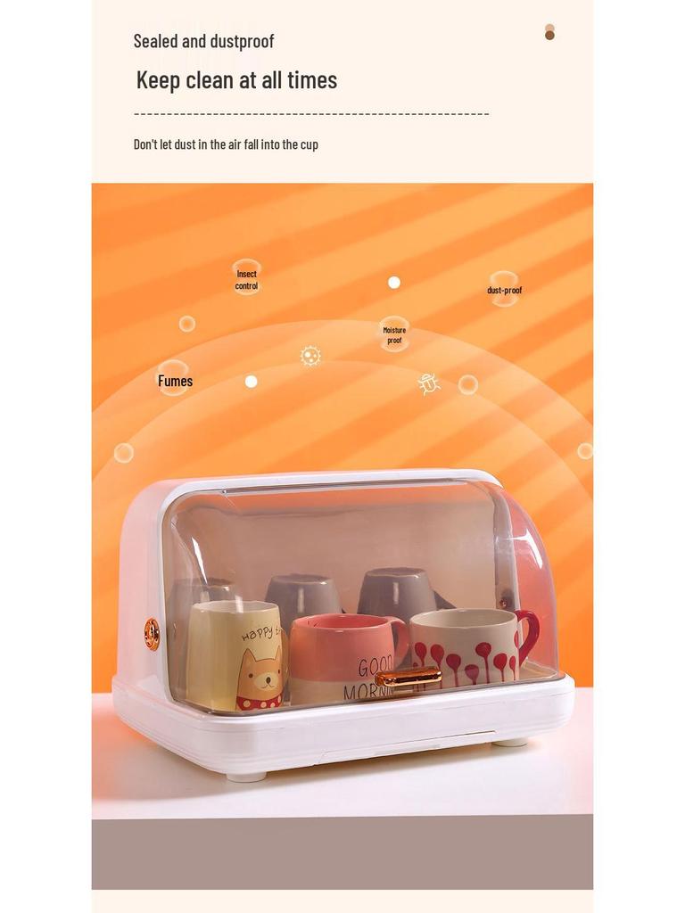 Glass Cup Drying Rack and Dustproof Holder for Wine and Water Glasses