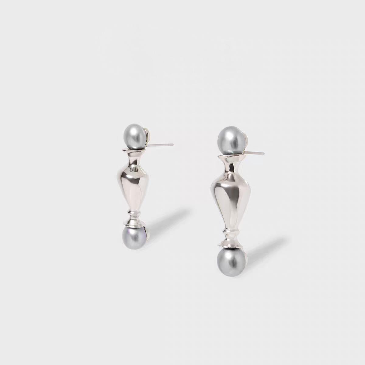 Жемчужное колье Винтажные Французские Серьги Легкая Роскошь Высококачественные для Женщин