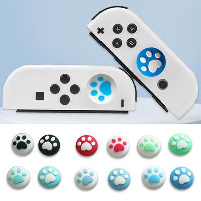 4PCS/Set Rubber Soft Analog Caps Protective Button Cover Case For Nintend Switch OLED Joycon Thumb Stick Grip For NS Switch