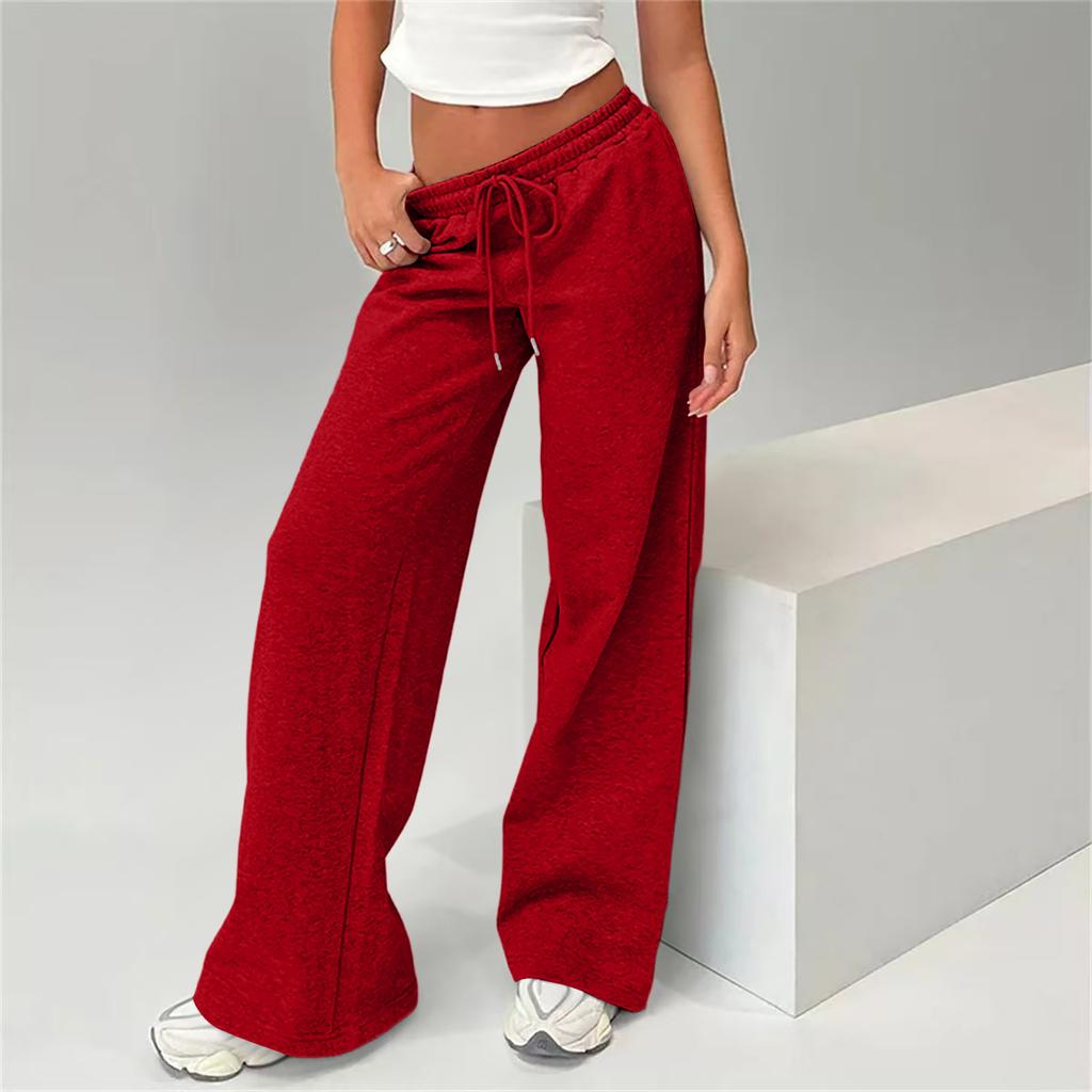 Women's Loose,Fit Fleece,Lined Thermal ,Color Casual Sweatpants