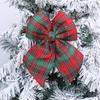 Christmas Bow Decoration, Red and Black Checkered, Red and Green Checkered, Bow, Christmas Tree Decoration Pendant, Shopping Mall Window Display