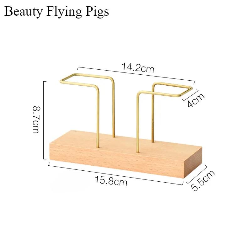 1pc Wood+metal Tissue Holder Tissue Holder Restaurant Desktop Decorations Hotel Tablecloth Rack Home Accessories Tissue Holder