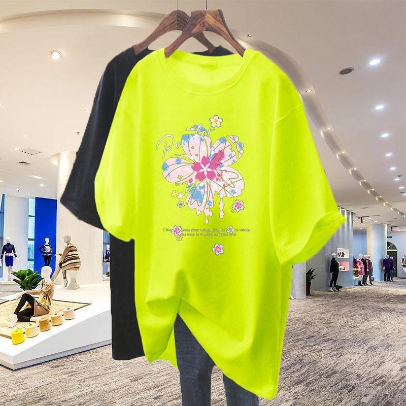 2024 Summer Round Neck Printing Pure Cotton Trend Pattern Comfort Showy Fashion Loose Fitting Multicolor Women's Funny T-Shirts