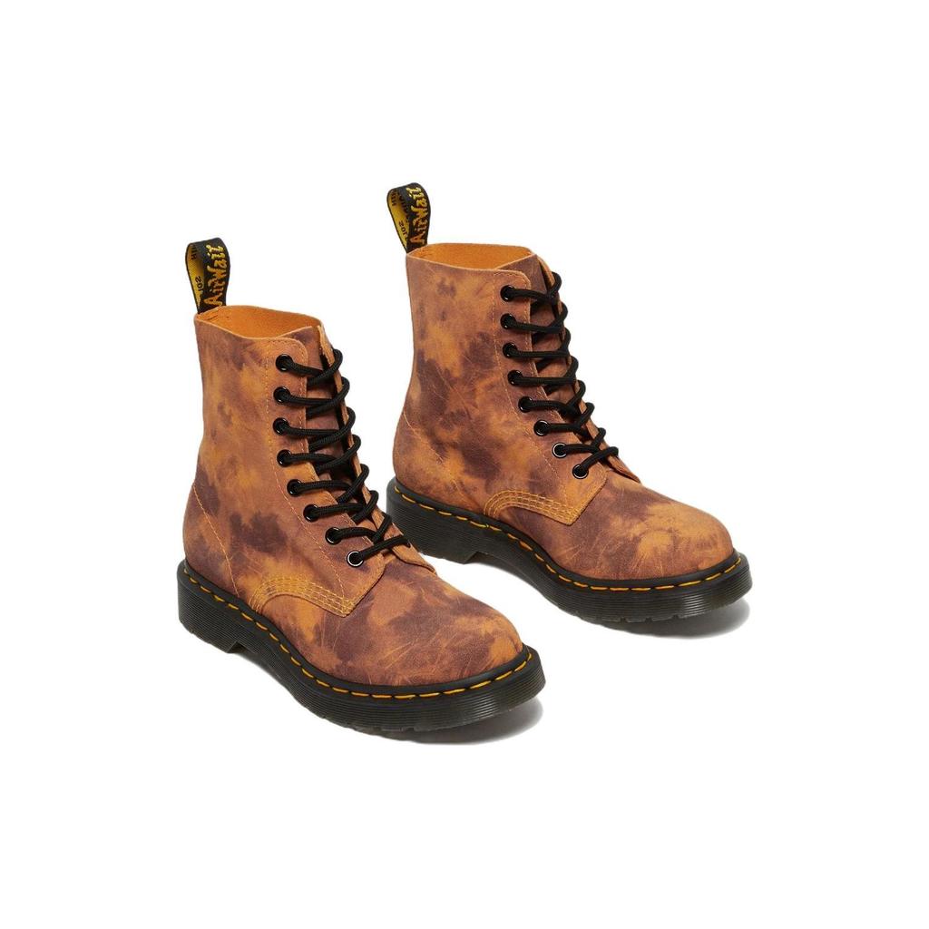 Dr. Martens 1460 Tie-Dye Deri Bağcıklı Bot Kadın Botları Turuncu 27962806