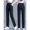 Summer New Arrival Ice Silk Leggings Women's Loose Four-Sided Stretch High Waist Straight-leg Quick-Drying Pants Plus Size Casual Pants Women's Thin