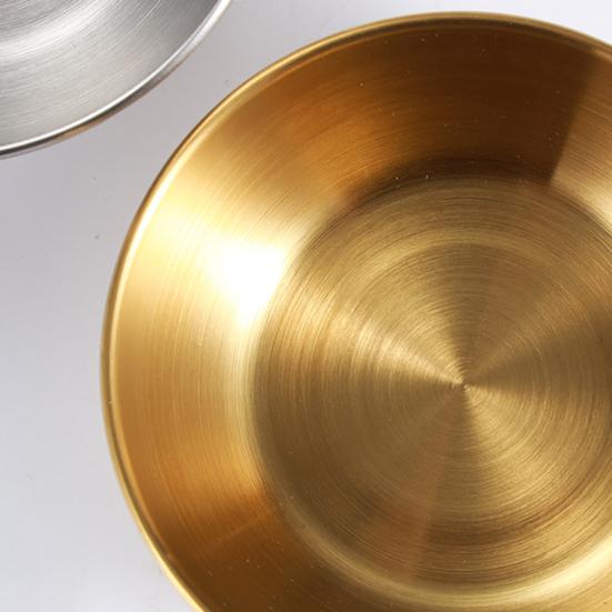 Piatto per condire Piatto per salsa in metallo piccolo per uso domestico in acciaio inossidabile antiruggine rotondo