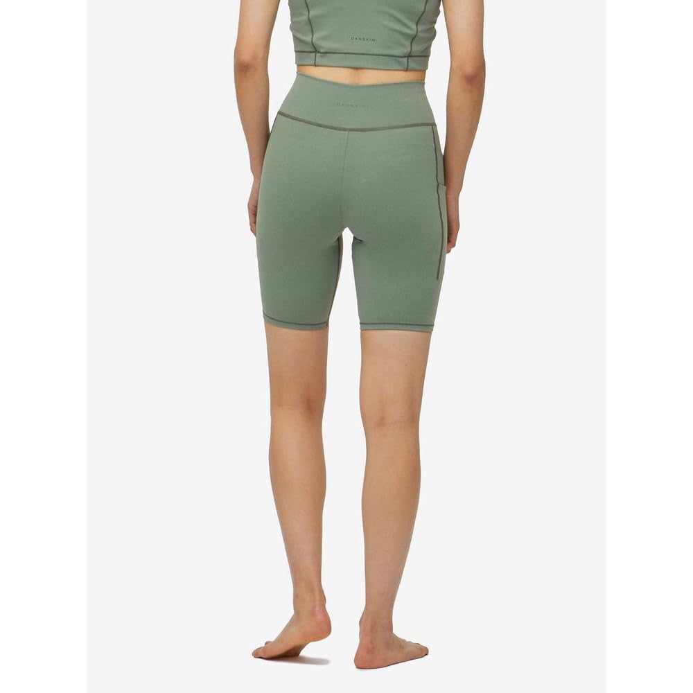 Leggings Any Motion Short Leggings Antibacterial and Deodorizing Stretch UV Protection Sweat Absorbent Quick Drying DC223350 Nordic Green M [Danskin]