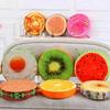 Round Seat Cushion Fruit Slice Print Plush Pillow Creative Fruit Pillow  Office Rest