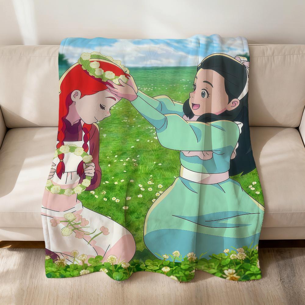 Classic Anime A-anne Of Green Gables Flannel Soft Warm Plush Blanket Sofa Living Room Pet Hogar Bedroom Gift Home Car Portable