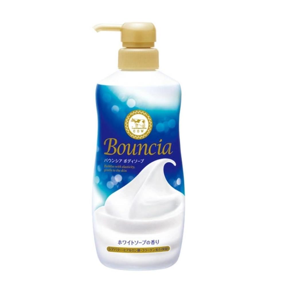 [Set Product] Bouncia Body Soap White Soap Scent, 480ml Bottle + 360ml Refill + HAPPYFULL Tissues Included