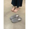 Thick-soled velvet Birkenstocks with one foot and fluffy slippers for women to wear autumn and winter Birkenstocks