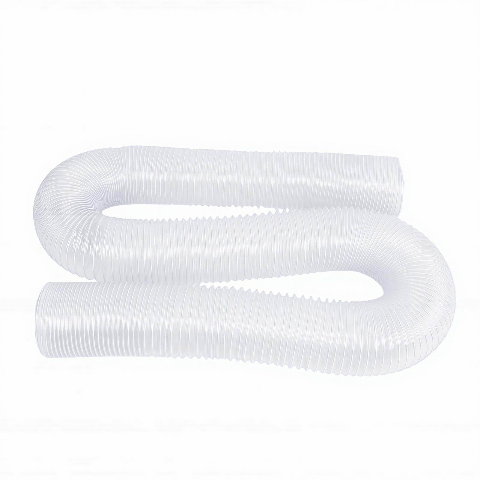 Dust Collection Hose 10cmx6m Clear Flexible PVC Vacuum Hose with Carbon Steel Wire Coil for Woodworking Workshop