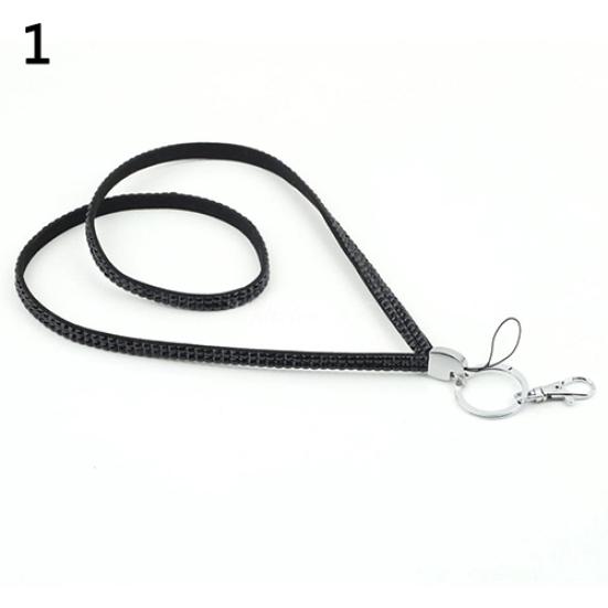 

Роскошный блестящий фирменный ремешок для удостоверения личности сотового телефона держатель для ключей кольцо чёрный