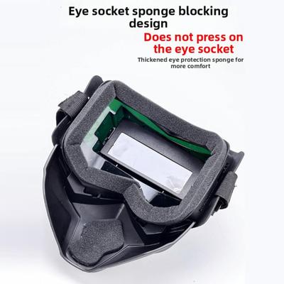 Welding Face Mask Auto Dimming Lens True Color View Elastic Head Strap Impacts Resistant Shell For Metalwork Repair Tool Kit