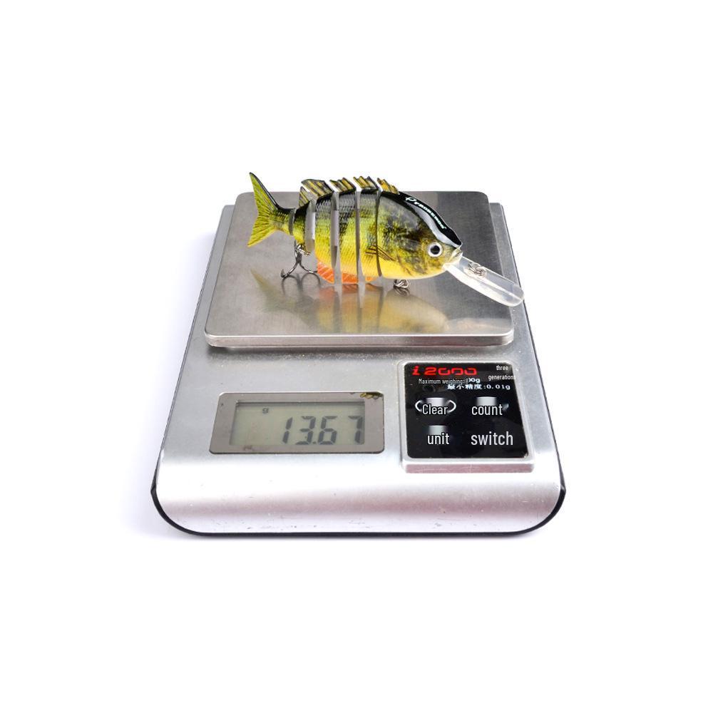 10cm Multi-jointed Bionic Plastic Lure, 14g Hard Bait for Mandarin Fish and Bass.