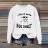 Women's Fashion Casual Long Sleeve Halloween Printed  Neck Sweatshirt