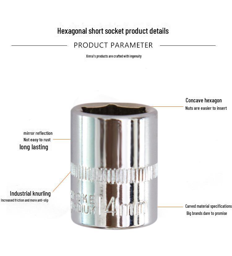 

1/4 короткая торцевая головка 4-14 мм шестигранный ключ-трещотка для авторемонта 10mm socket