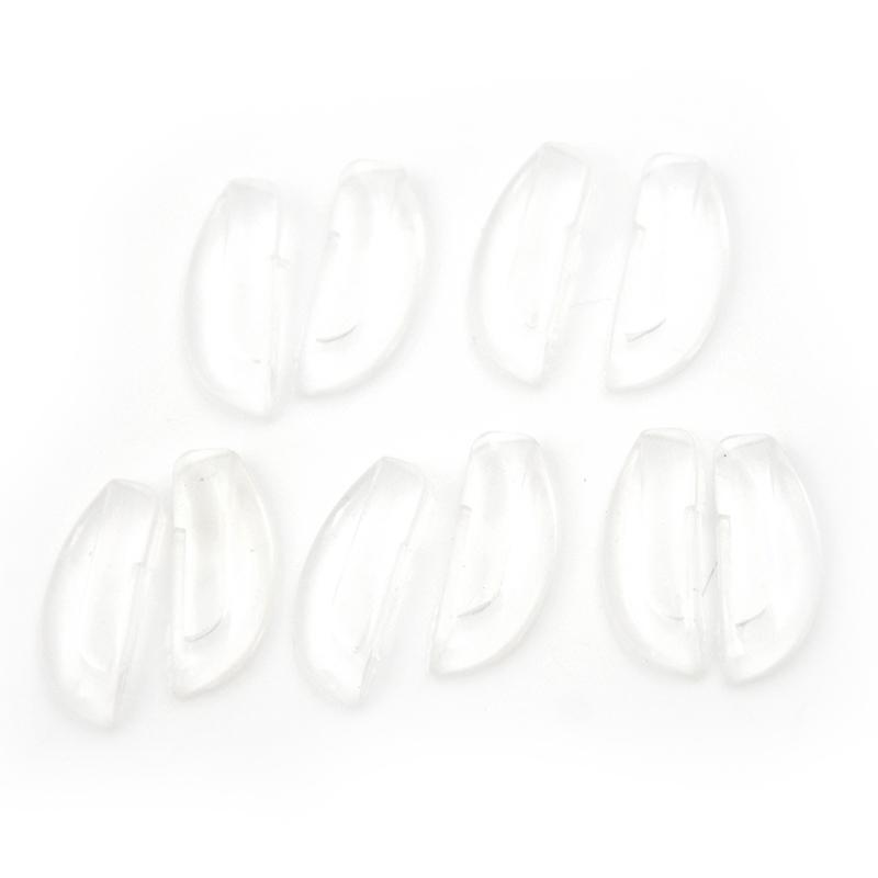 

5 пар/набор Очки Очки Противоскользящие силиконовые носоупоры Наклейки на носоупоры прозрачный