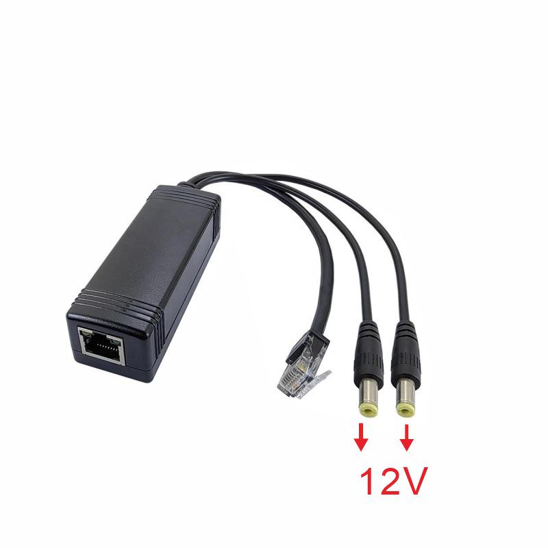 POE Splitter with Dual Power Outputs, Two Type-C / USB / DC Ports, 12V/5V Module