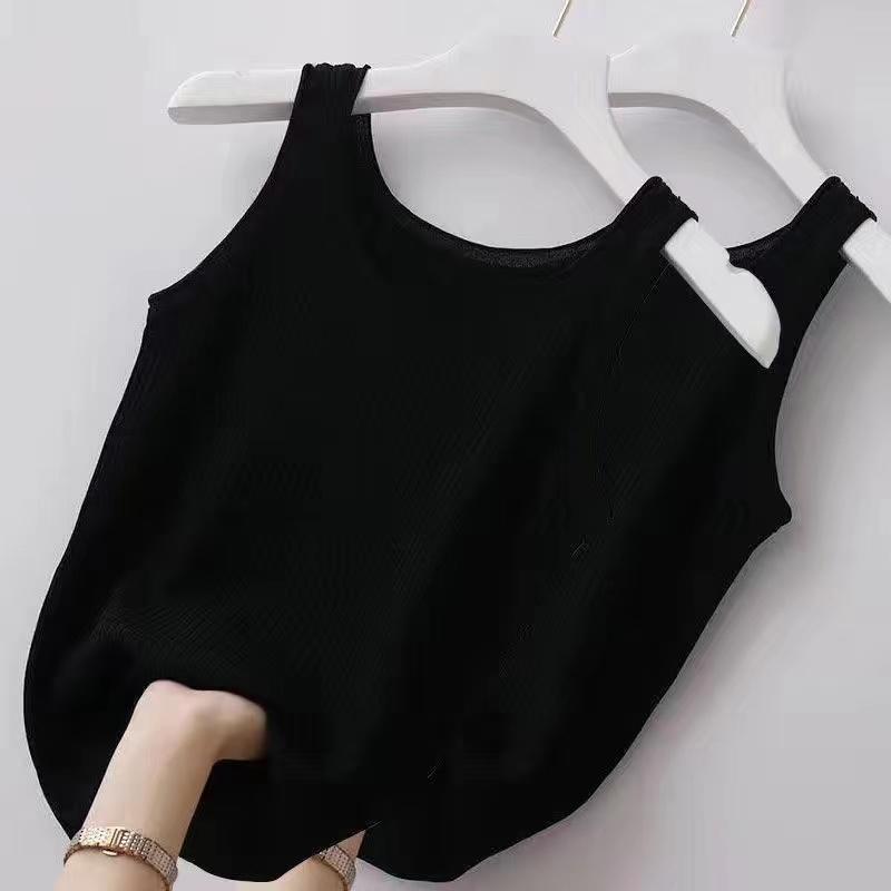 Vest Women Slim Outer Wear Inner Layering Bottomed Sleeveless Shirt Thin