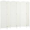 6-Panel Room Divider, Foldable Privacy Screen, Privacy Wall for Living Room, Bedroom, Home Office, White