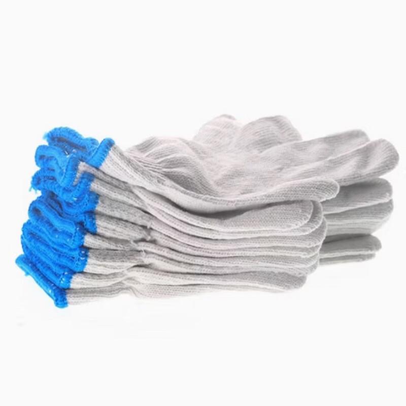 White Cotton Yarn Work Gloves