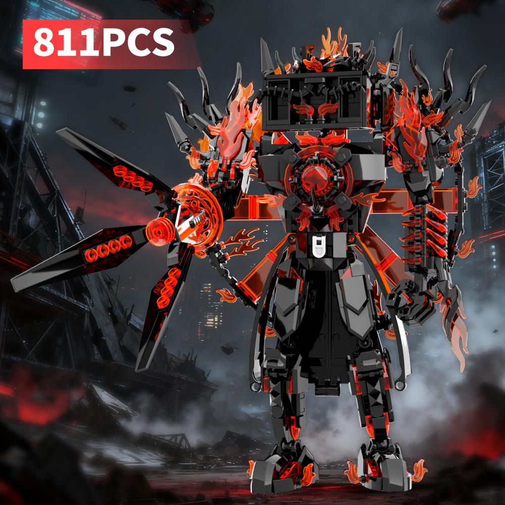 New Skibidis Toileted Giant Titan TVman Upgrade Speakerman Building Blocks Figure Model Toys for Ideas Birthday Gifts