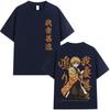 Anime Demon Slayer Agatsuma Zenitsu Double Sided Print T Shirt Men Women Fashion Oversized Short Sleeve Tshirts Male Streetwear