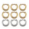 10 Piezas Pendientes de Aro de Acero Inoxidable Interior 8 mm 12 mm 18 mm Pendientes para Mujer Hombre Punk Hiphop Bisutería Regalos Joyería Accesorios para Piercing