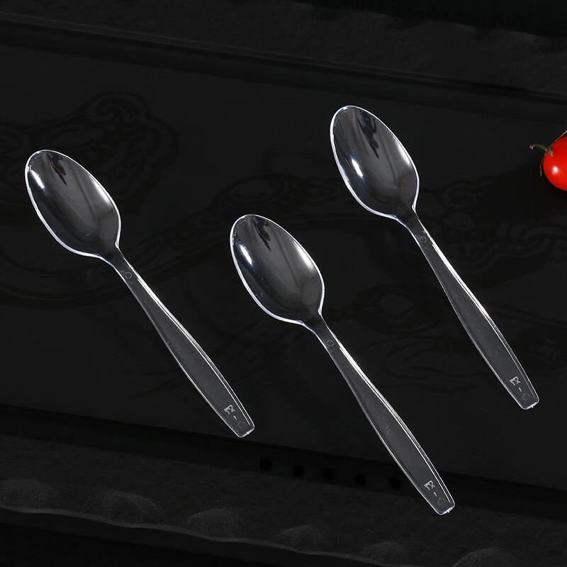 Disposable Thickened Long-Handle Plastic Spoons