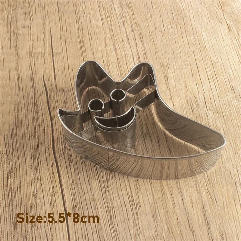 Halloweenská forma na sušenky Forma na sušenky s cukrovou polevou Nerezová forma na vykrajování sušenek Lebka Dýně Forma na dort Pečicí náčiní