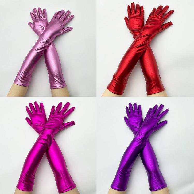 Long Punk Gloves Long Faux Leather Gloves Women Pole Dance Gloves Dance Gloves