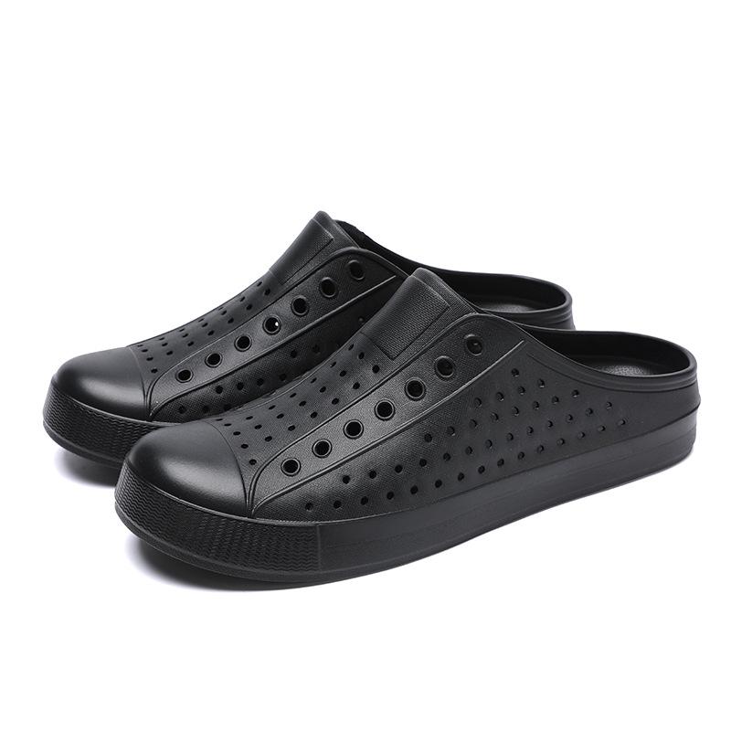 Summer Bamboo tune hole shoes for men and women casual breathable soft sole non-slip hollow wading cool slippers, outdoor
